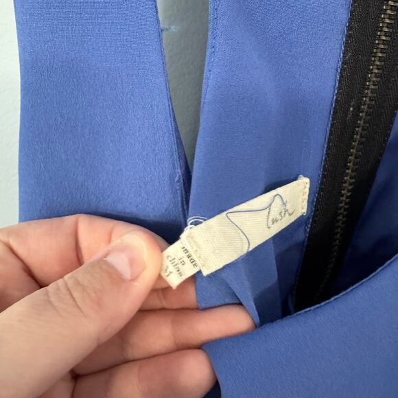 Lush Periwinkle Blue Mini Dress w/ Ruffle Tiers Size Medium - Picture 4 of 7